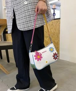 Shop Lena Jade Bags Embroidered Flower Shoulder Bag