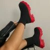 Shop Lena Jade Red Bottom Winter Day Sock Boot Shoe Shoes