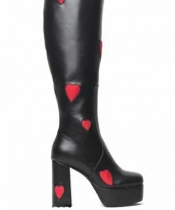 Shop Lena Jade Black And Red Two Step Heart Boots