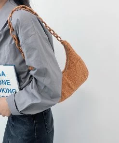 Shop Lena Jade Kara Sherpa Shoulder Bag Bags