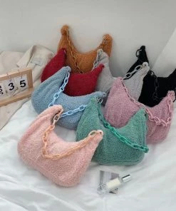 Shop Lena Jade Kara Sherpa Shoulder Bag Bags