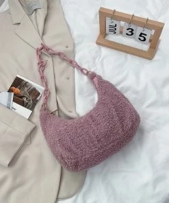 Shop Lena Jade Kara Sherpa Shoulder Bag Bags