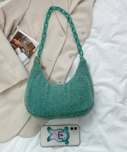 Shop Lena Jade Kara Sherpa Shoulder Bag Bags