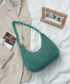 Shop Lena Jade Kara Sherpa Shoulder Bag Bags