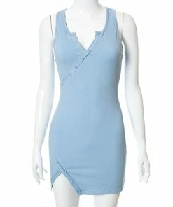 Shop Lena Jade Basic Powder Blue Dress