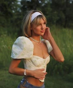 Shop Lena Jade Floral Cream Puff Elea Top