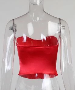 Shop Lena Jade Red Monica Satin Corset