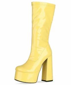 Shop Lena Jade Yellow Bratty Babe Boots Shoes