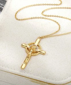 Shop Lena Jade Jesus Cross Necklace Necklaces
