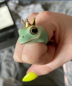 Shop Lena Jade Princes Frog Ring Rings