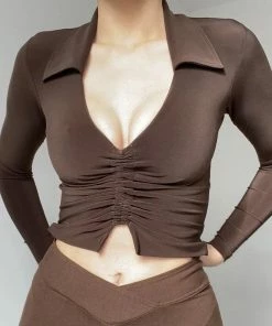 Shop Lena Jade Ruched Everyday Long Sleeve Long Sleeves