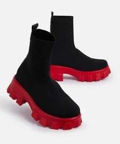 Shop Lena Jade Red Bottom Winter Day Sock Boot Shoe Shoes