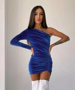 Shop Lena Jade Blue Velvet Dreams Dress