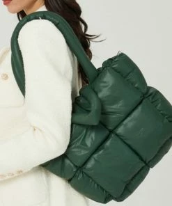 Shop Lena Jade Bags Green That Girl Puffer Tote Bag 9 Shop Lena Jade Bags Green That Girl Puffer Tote Bag