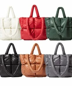 Shop Lena Jade White That Girl Puffer Tote Bag