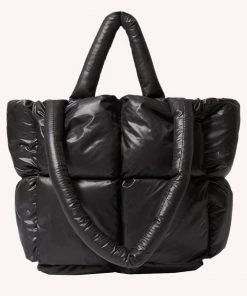 Shop Lena Jade Black That Girl Puffer Tote Bag Bags