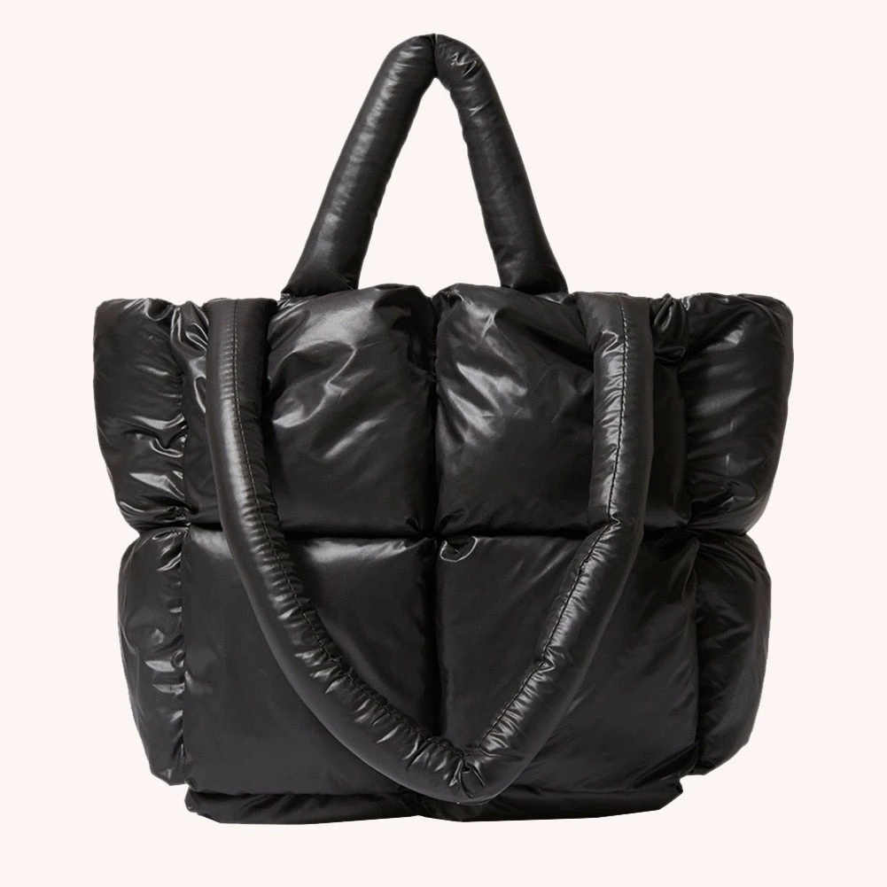 Shop Lena Jade Black That Girl Puffer Tote Bag Bags 4 Shop Lena Jade Black That Girl Puffer Tote Bag Bags