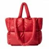 Shop Lena Jade Red That Girl Puffer Tote Bag Bags