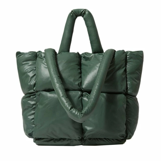 Shop Lena Jade Bags Green That Girl Puffer Tote Bag 3 Shop Lena Jade Bags Green That Girl Puffer Tote Bag