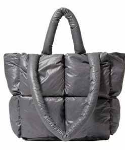 Shop Lena Jade Bags Dark Gray That Girl Puffer Tote Bag