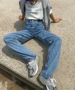 Shop Lena Jade Mid Wash Jameson Straight Leg Jeans