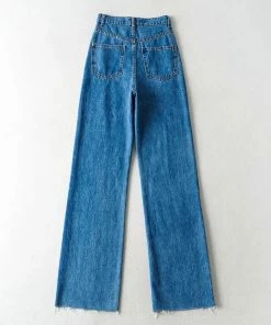 Shop Lena Jade Mid Wash Jameson Straight Leg Jeans