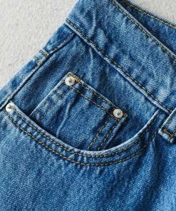 Shop Lena Jade Mid Wash Jameson Straight Leg Jeans