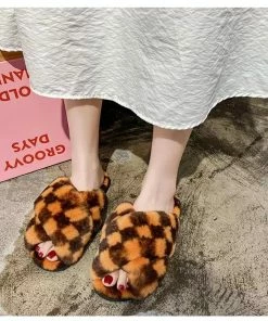 Shop Lena Jade Checkerboard Slippers Shoes
