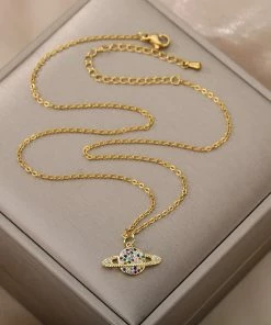 Shop Lena Jade Necklaces Saturn Necklace
