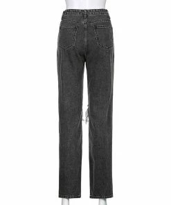 Shop Lena Jade Pants Ripped Knee Black Denim Jeans