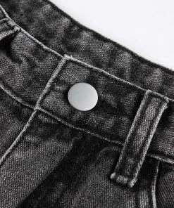 Shop Lena Jade Pants Ripped Knee Black Denim Jeans