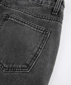 Shop Lena Jade Pants Ripped Knee Black Denim Jeans