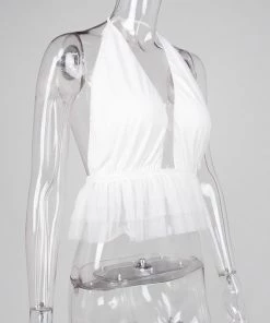 Shop Lena Jade June Ruffle Halter Top