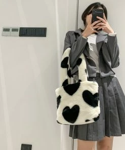 Shop Lena Jade Fluffy Fuzzy Heart Bag Bags