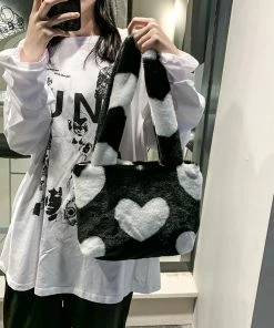 Shop Lena Jade Fluffy Fuzzy Heart Bag Bags