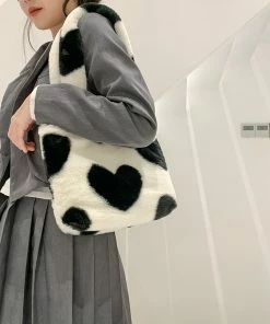 Shop Lena Jade Fluffy Fuzzy Heart Bag Bags