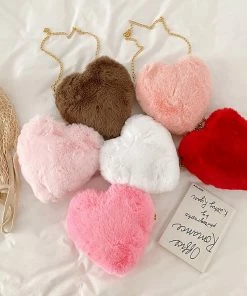 Shop Lena Jade Bags Fuzzy Heart Bag