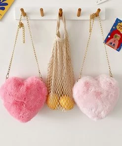 Shop Lena Jade Bags Fuzzy Heart Bag