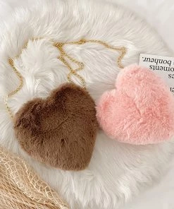 Shop Lena Jade Bags Fuzzy Heart Bag