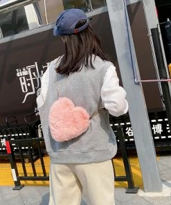 Shop Lena Jade Bags Fuzzy Heart Bag