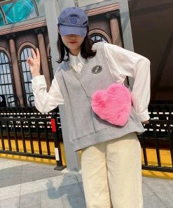 Shop Lena Jade Bags Fuzzy Heart Bag