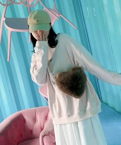 Shop Lena Jade Bags Fuzzy Heart Bag