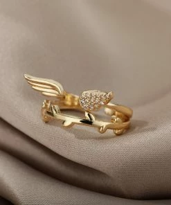 Shop Lena Jade Rings Angel Wings Ring