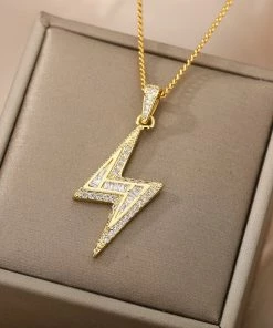 Shop Lena Jade Necklaces Retro Lightning Necklace