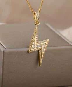 Shop Lena Jade Necklaces Retro Lightning Necklace 15 Shop Lena Jade Necklaces Retro Lightning Necklace