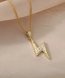 Shop Lena Jade Necklaces Retro Lightning Necklace