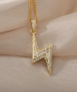 Shop Lena Jade Necklaces Retro Lightning Necklace 14 Shop Lena Jade Necklaces Retro Lightning Necklace