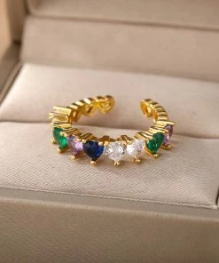 Shop Lena Jade Bold Colors Heart Ring