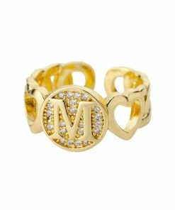 Shop Lena Jade Circle Initial Ring Rings