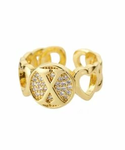 Shop Lena Jade Circle Initial Ring Rings